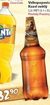 Pivo světlé výčepní 10°Velkopopovický Kozel