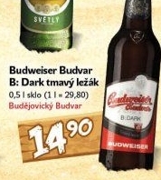 Pivo tmavý ležák 12° B: Dark Budweiser Budvar