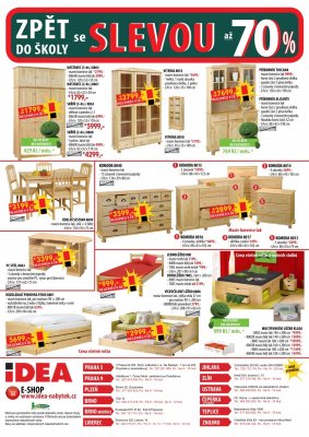 akční leták IDEA nábytek 15.8.2017-31.8.2017