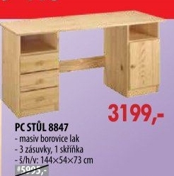 PC stůl 8847 lakovaný