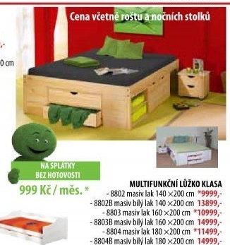 Multifunkční dvoulůžko KLASA 140x200