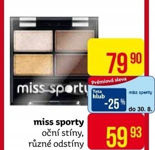 Oční stíny Miss Sporty