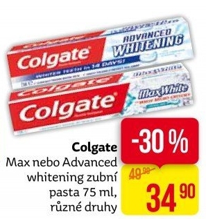 Pasta na zuby Advanced Whitening Colgate
