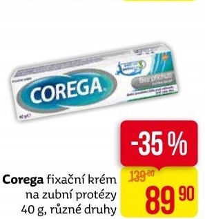 Fixační krém na zubní protézu Corega