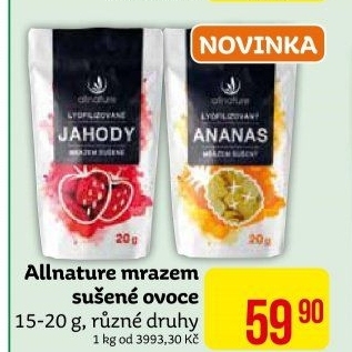 Ovoce sušené mrazem Allnature