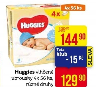 Vlhčené ubrousky dětské Huggies
