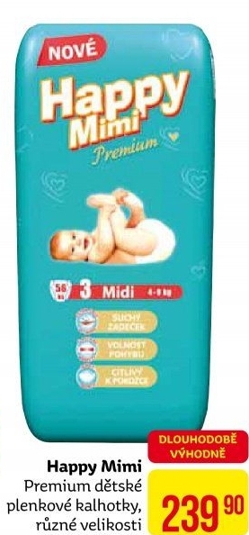 Pleny dětské Happy Mimi Premium