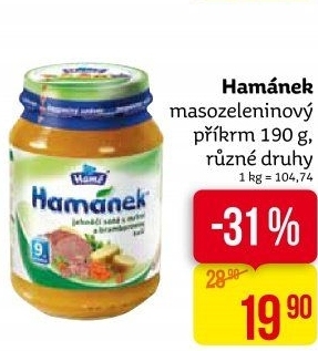 Příkrm masozeleninový Hamánek