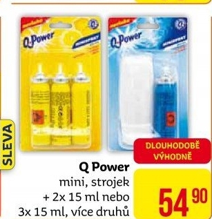 Osvěžovač vzduchu mini sprej Q Power
