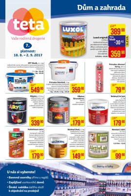akční leták Teta drogerie 18.8.2017-2.9.2017