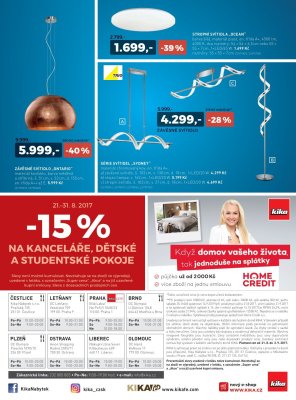 akční leták Kika nábytek 21.8.2017-3.9.2017