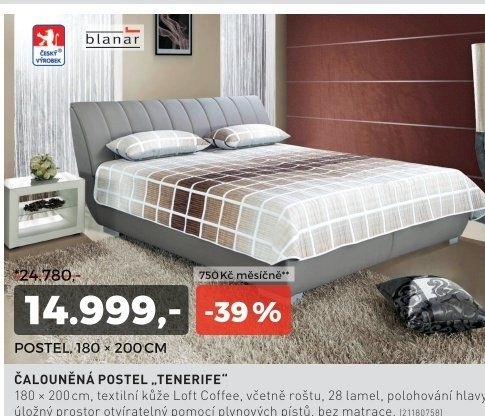 Čalouněná postel TENERIFE