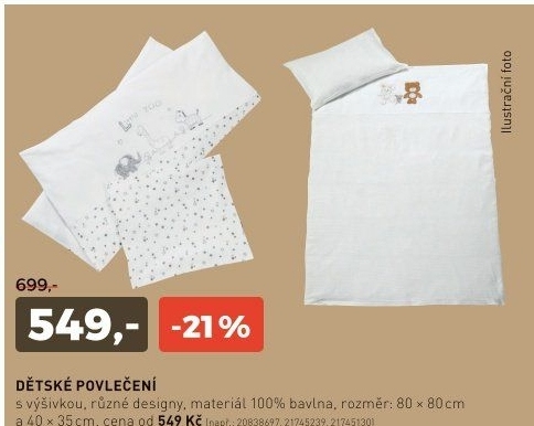 Povlečení Malá Zoo, přírodní