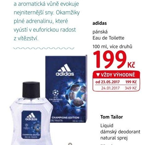Toaletní voda pánská Adidas