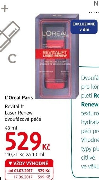 Dvoufázová péče o pleť Revitalift Laser Renew L'Oréal