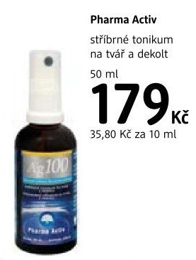 Stříbrné tonikum na tvář a dekolt Pharma Activ