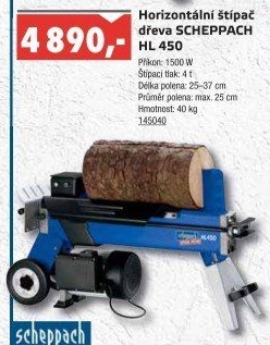 Štípač dřeva HL450 Scheppach