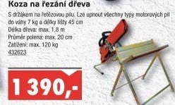 Kovová koza na řezání dřeva