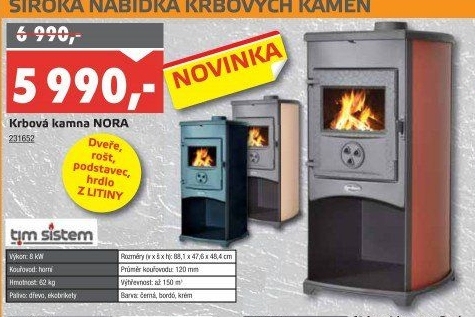 Krbová kamna Nora Tim System