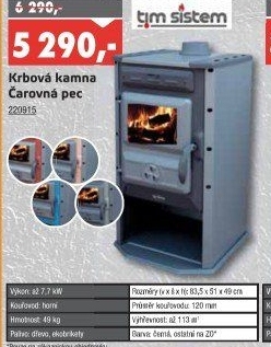 Kamna krbová Čarovná pec Tim Sistem