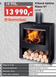 Krbová kamna Riano Romotop