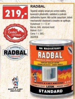 Barva na radiátory Radbal