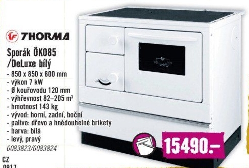 Sporák ÖKONOM85 De Luxe Thorma
