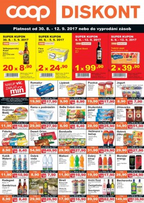 akční leták COOP 30.8.2017-12.9.2017