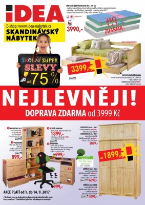 akční leták IDEA nábytek 1.9.2017-14.9.2017