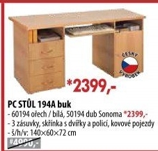 Stůl na počítač 194 buk