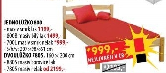 Jednolůžko 800 lakované