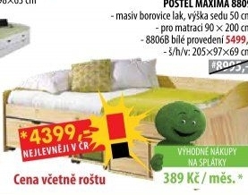 Jednolůžko se zásuvkami MAXIMA