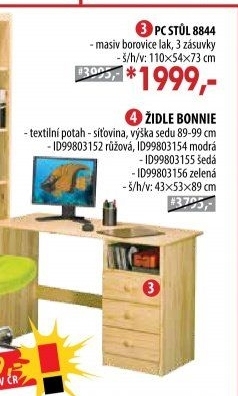 PC stůl 8844 lakovaný