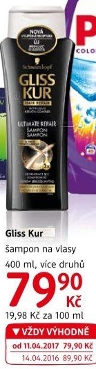 Šampon Gliss Kur Schwarzkopf