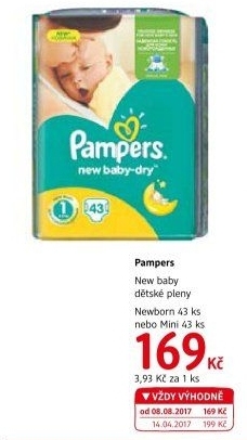 Pleny dětské Pampers New Baby Dry