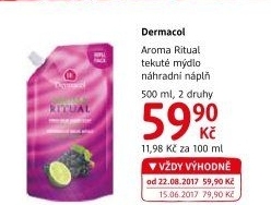 Tekuté mýdlo Aroma Ritual Dermacol - náhradní náplň