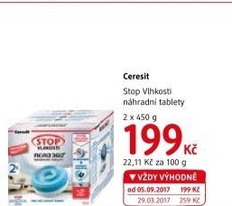 Pohlcovač vlhkosti Aero 360° Ceresit - náhradní tablety