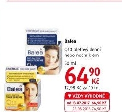 Krém pleťový proti vráskám Q10 Balea