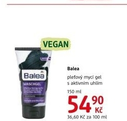 Pleťový mycí gel s aktivním uhlím Balea