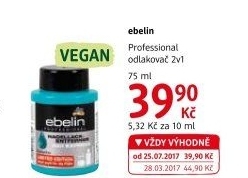 Odlakovač na nehty bez acetonu Ebelin