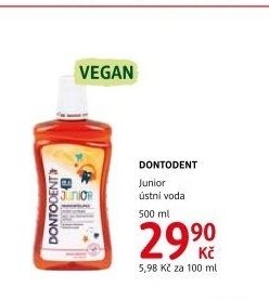 Ústní voda dětská Junior Dontodent