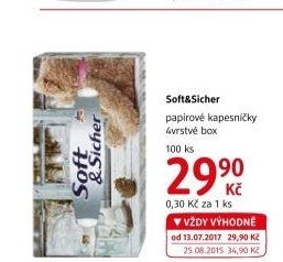 Papírové kapesníčky 4vrstvé Soft&amp