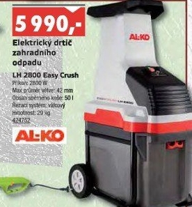 Drtič zahradního odpadu LH 2800 Easy Crush Al-ko