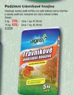Trávníkové hnojivo Agro
