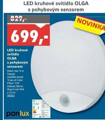 Nástěnné svítidlo se senzorem Olga PN32300003 Panlux