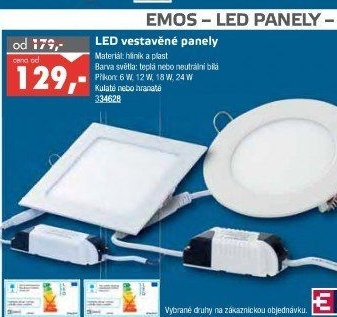 Vestavěné svítidlo Led Panel Emos