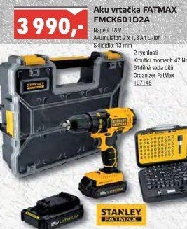 Aku vrtačka Stanley FatMax 18V FMCK601D2A