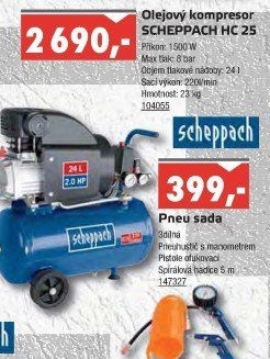 Olejový kompresor Scheppach HC 25