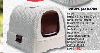 Toaleta pro kočky Rattan Curver