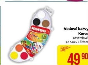 Vodové barvy Kores